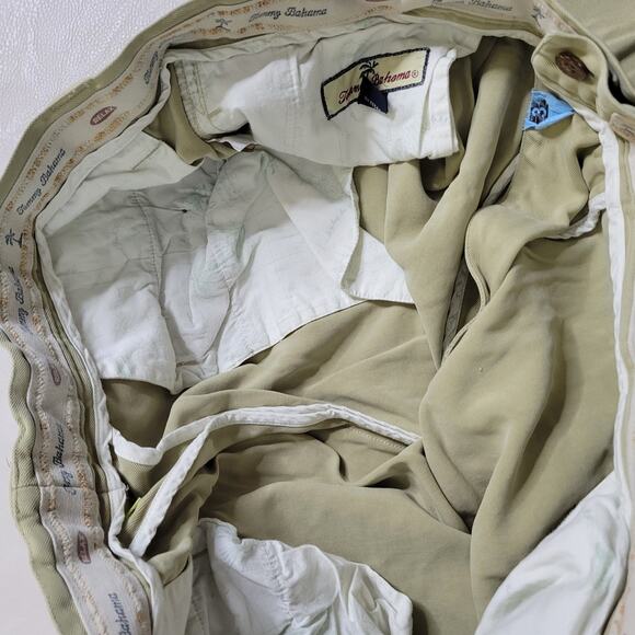 Tommy Bahama Mens 100% Silk Dress Pants Size 40 Tan Flat Front Tropical Weight - Picture 5 of 12